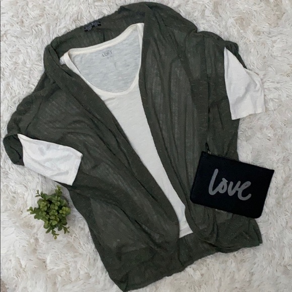 Shop Basic Cocoon Wrap Cardigan NWOT 💗 Olive - Picture 1 of 10